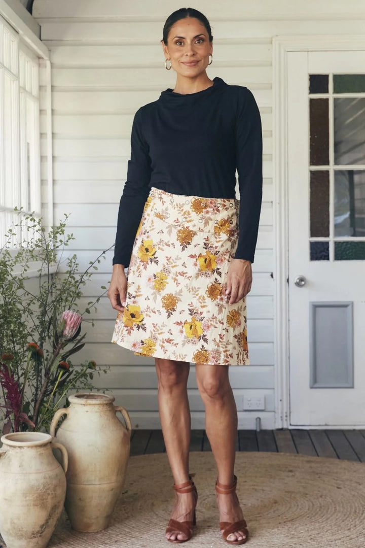 Jaya Reversible Skirt | Cassia/Tigerlily