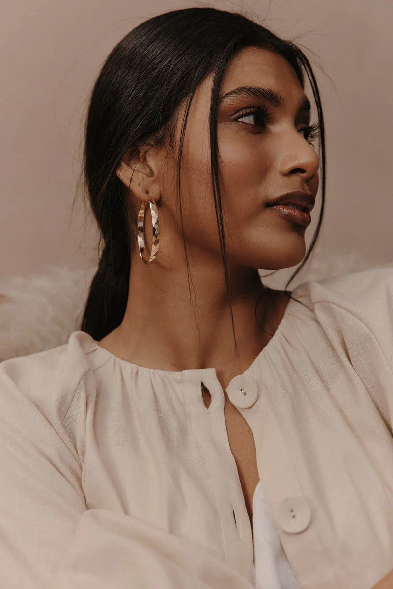 Estel Gold Hoop Earring