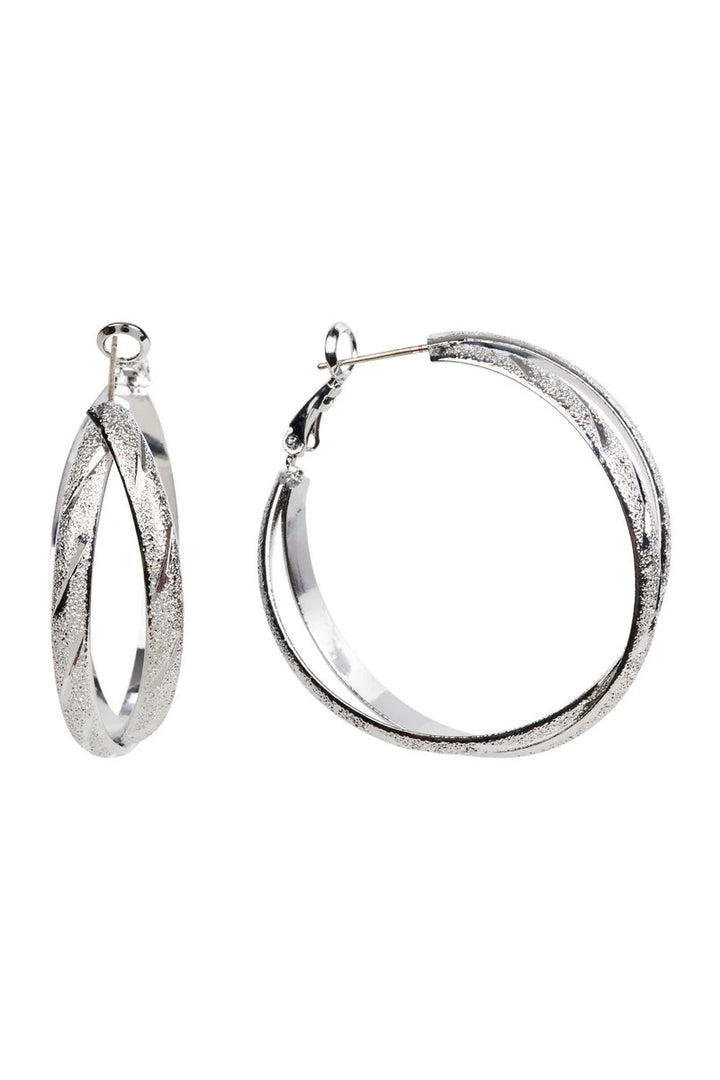 Eden Silver Hoop Earring