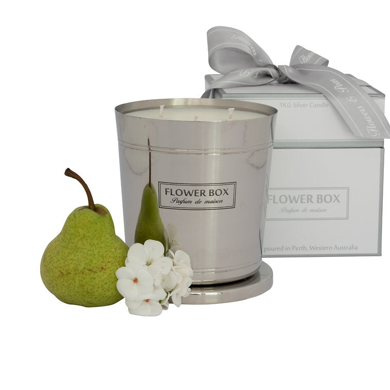 Flower Box Hallmark Candle | Flowers & Pear