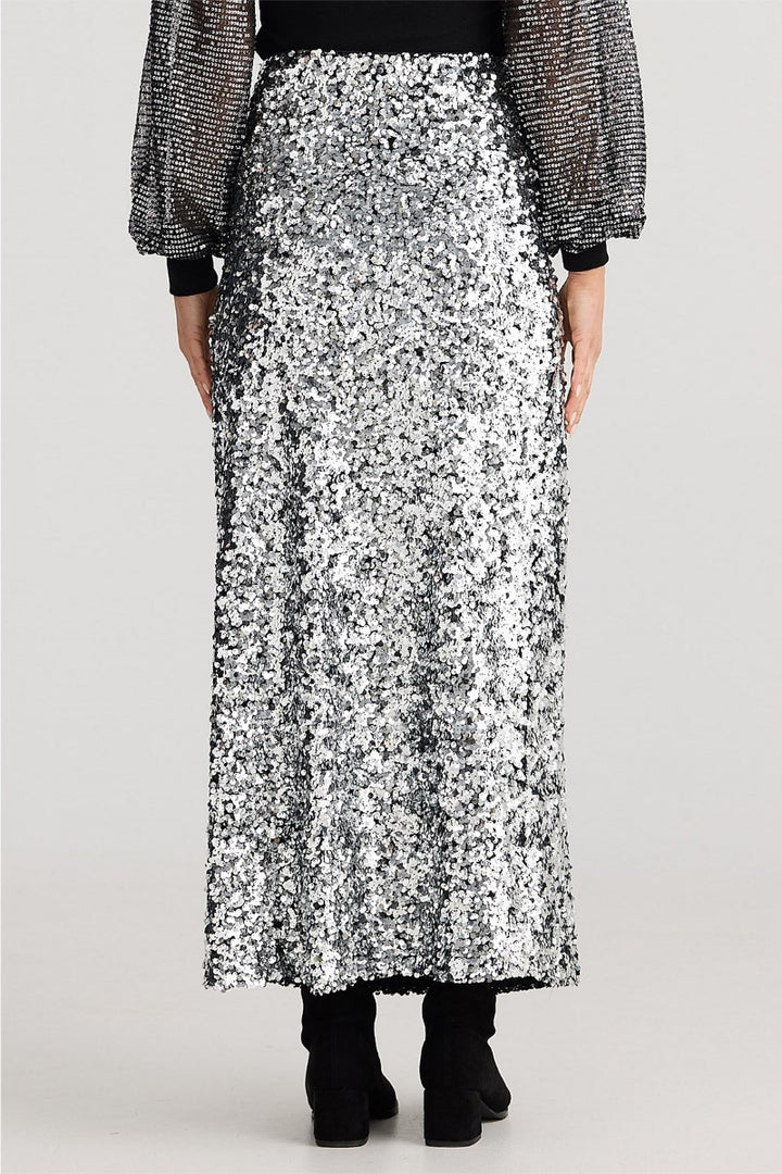 Paris Skirt | Silver Sequin