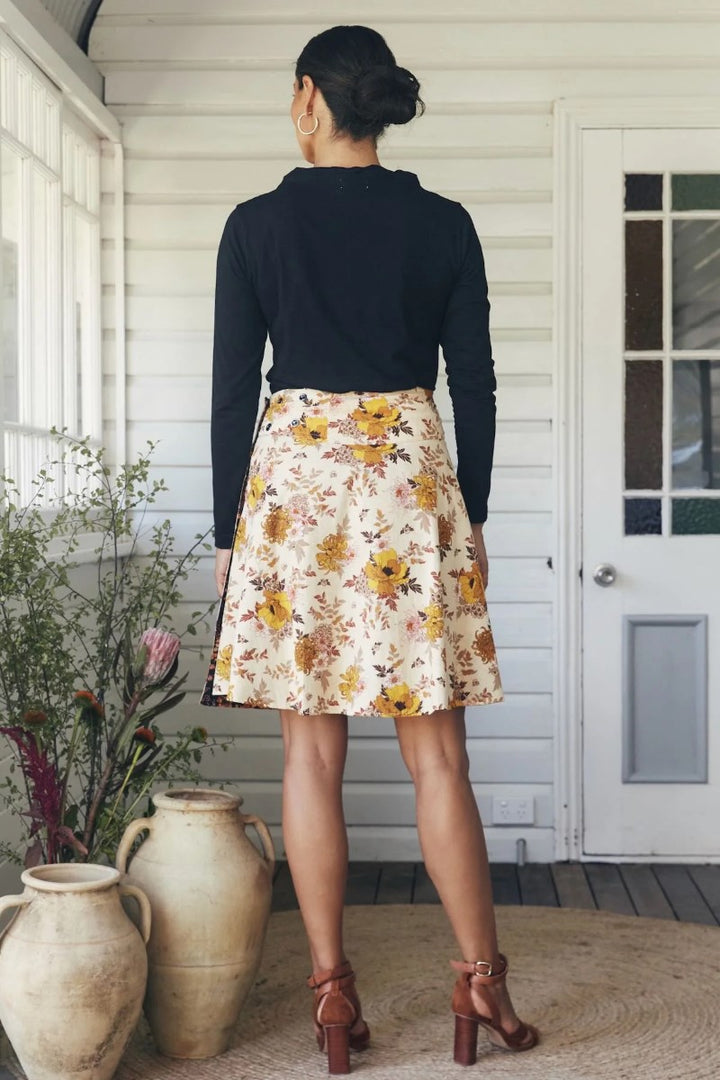 Jaya Reversible Skirt | Cassia/Tigerlily