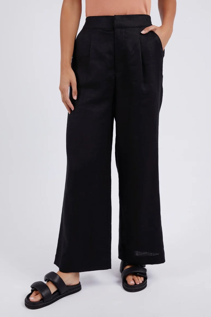 Elina Wide Leg Pant | Black