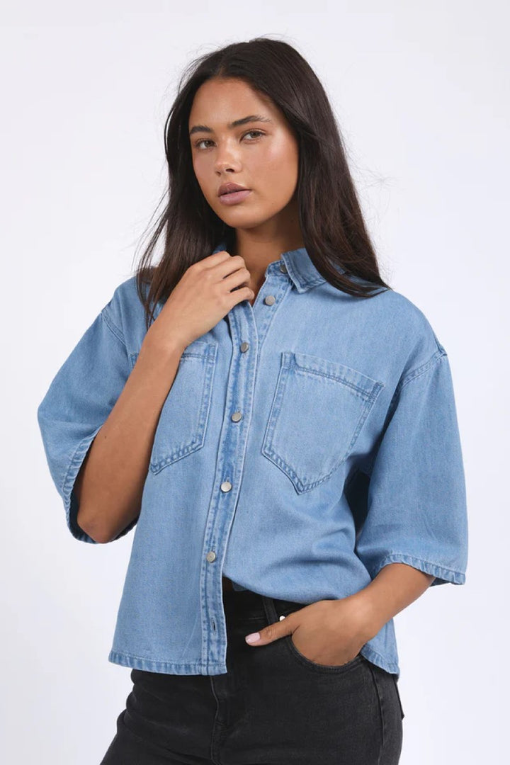 Hutton Denim Shirt | Light Blue