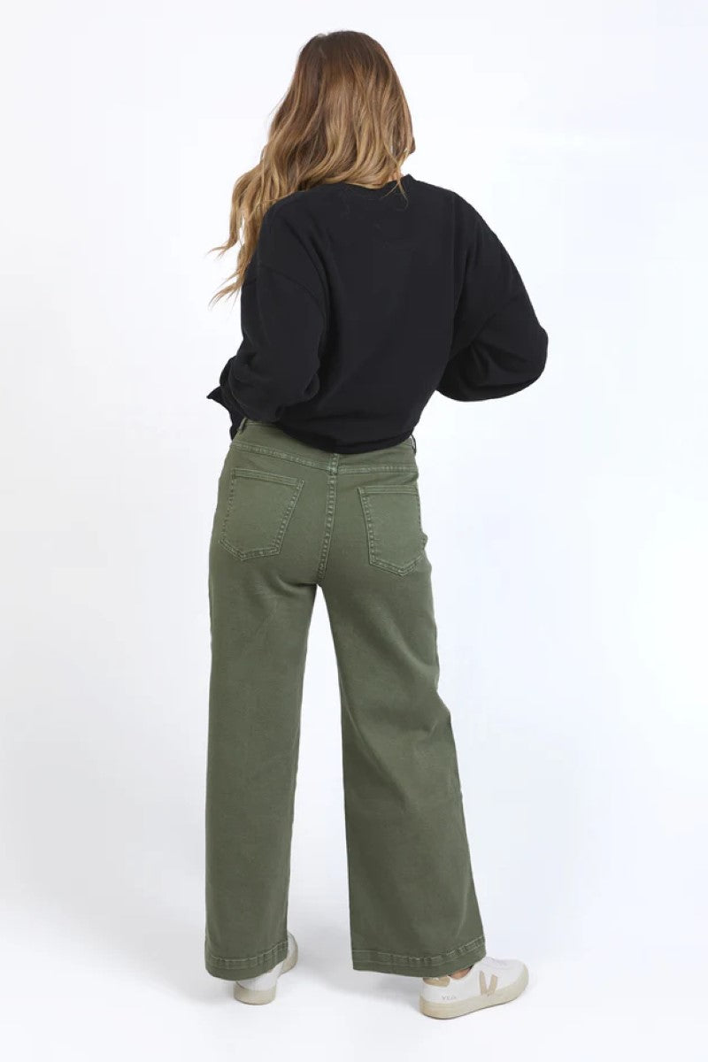 Sarah Wide Leg Jean | Green