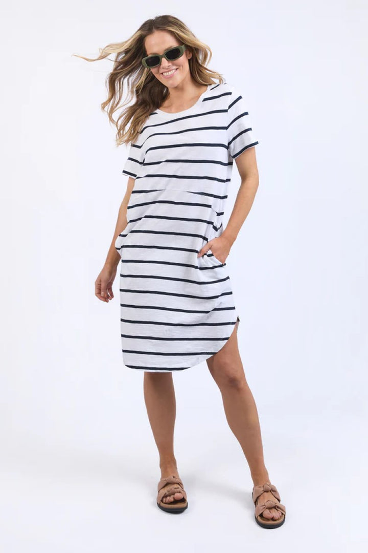 Bay Dress | Navy Stripe