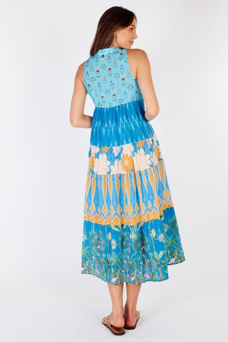 Rubyyaya Jadore Patch Maxi Dress | Blue