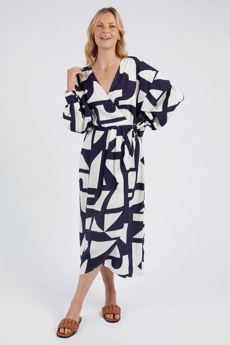 Elm Dali Abstract Dress | Midnight