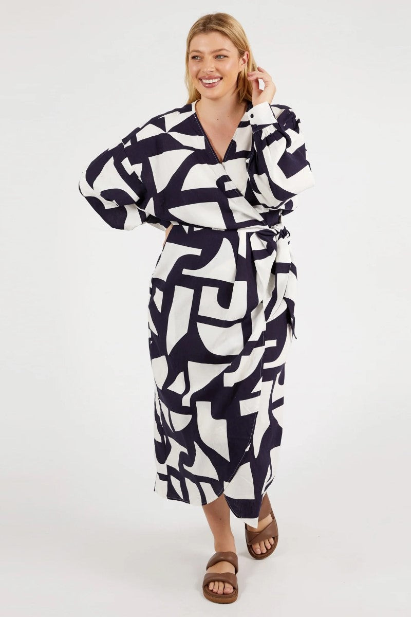 Elm Dali Abstract Dress | Midnight