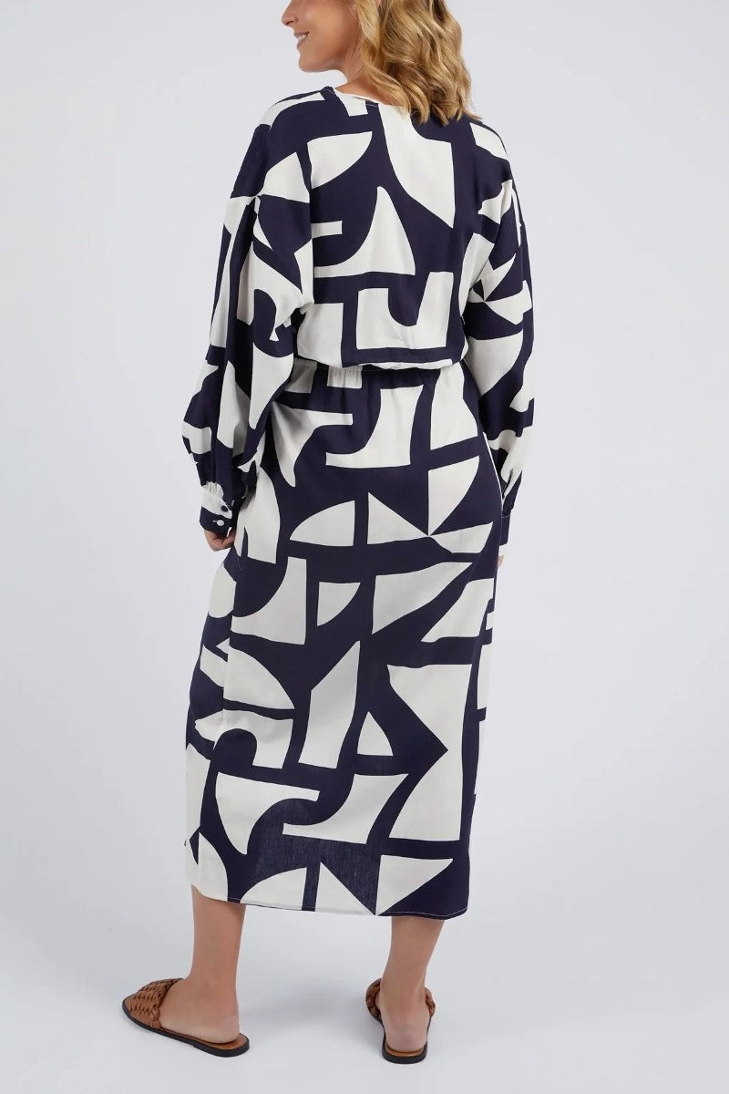 Elm Dali Abstract Dress | Midnight