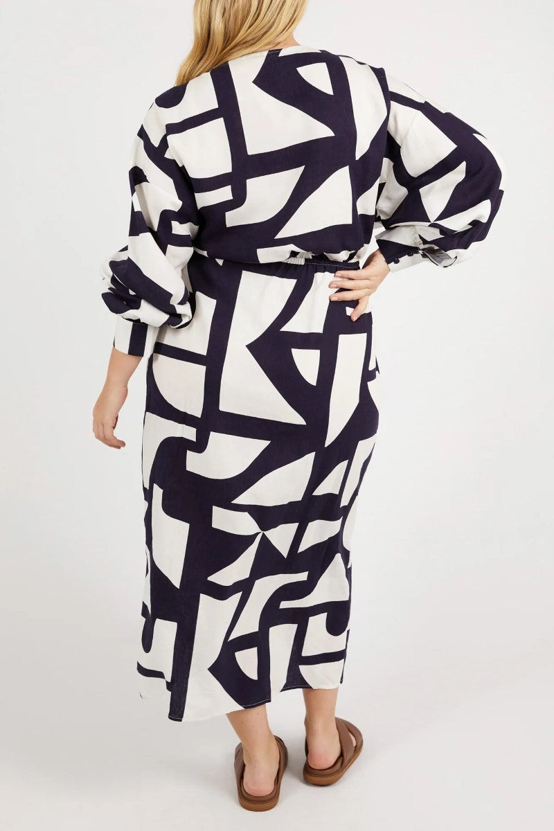 Elm Dali Abstract Dress | Midnight