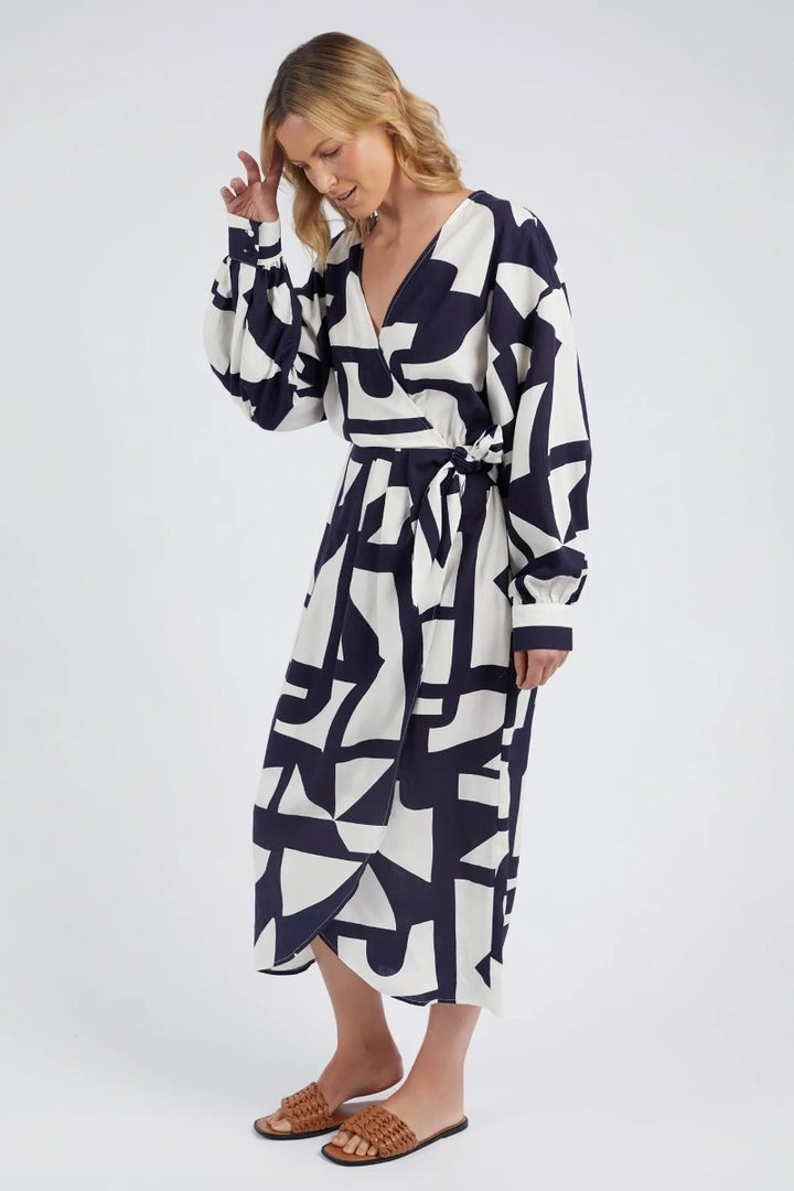 Elm Dali Abstract Dress | Midnight