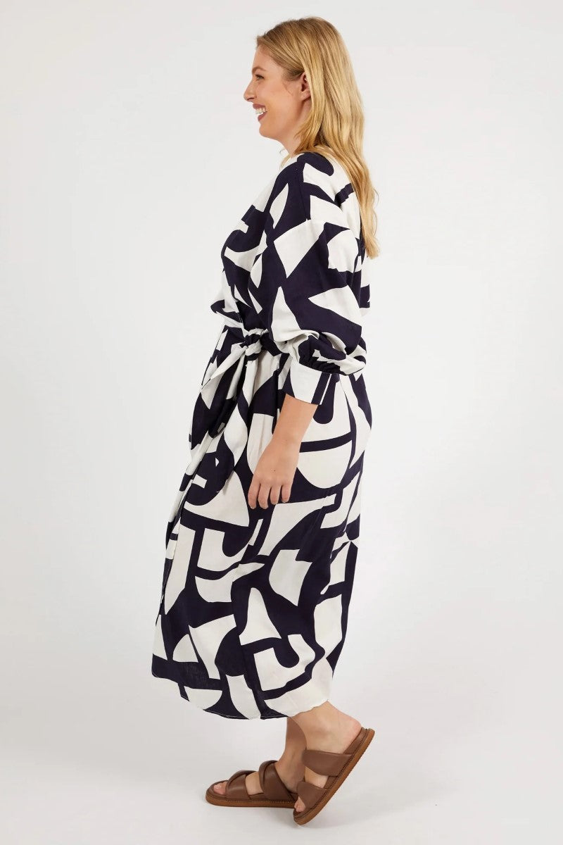 Elm Dali Abstract Dress | Midnight