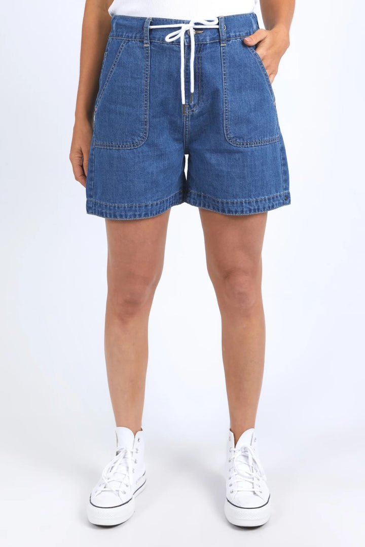 Mina Denim Short | Mid Blue