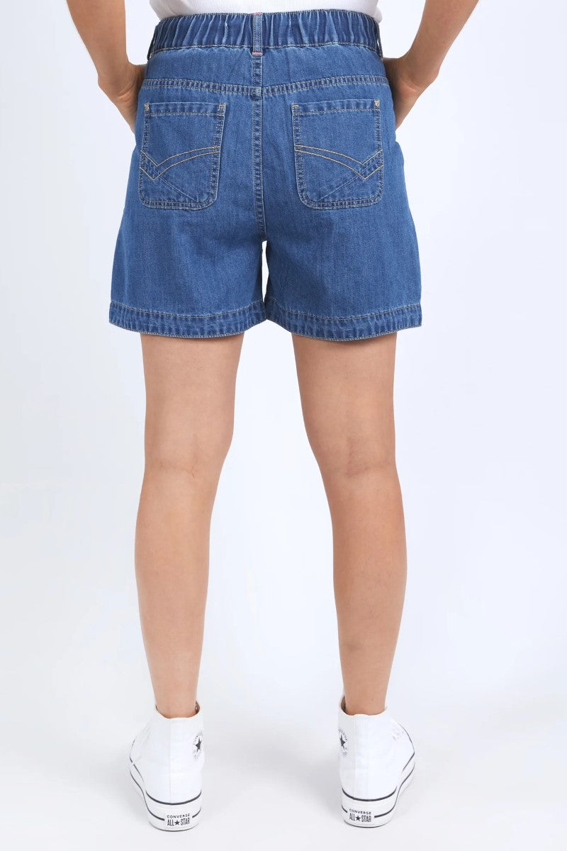 Mina Denim Short | Mid Blue