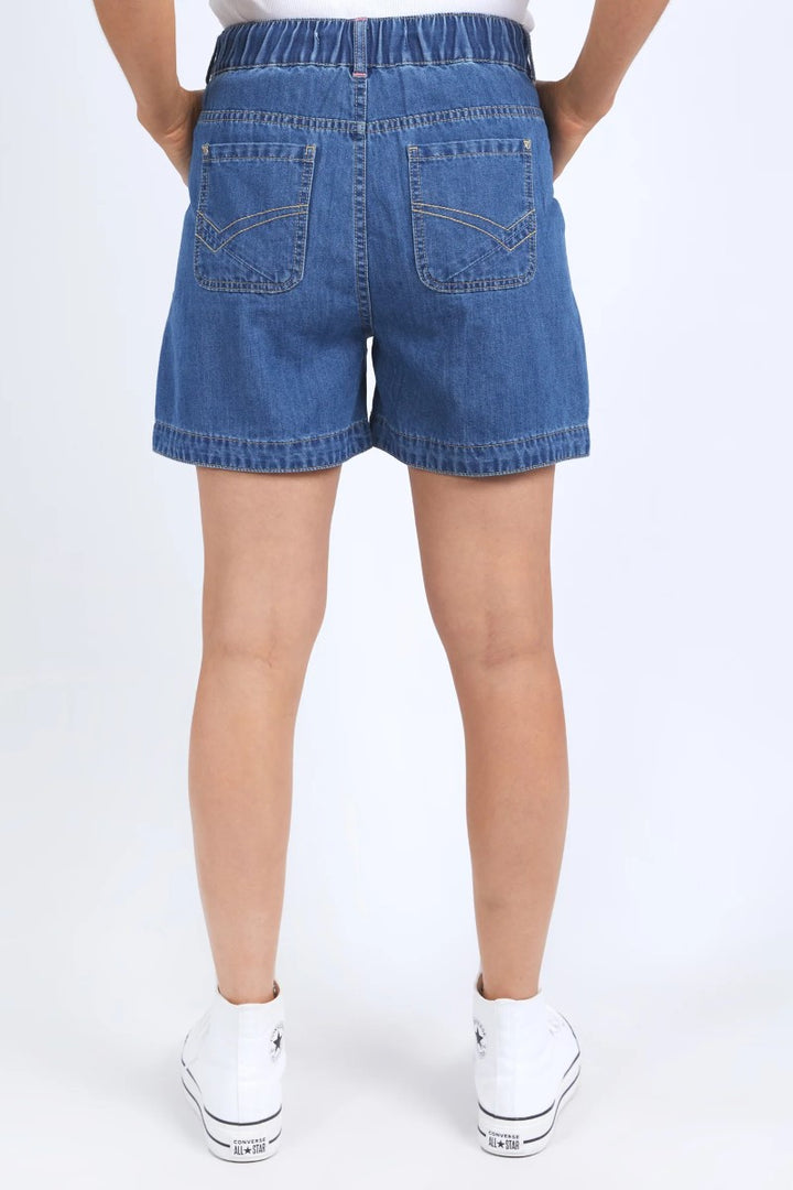 Mina Denim Short | Mid Blue