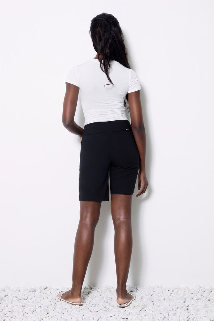 Back view of the Amalfi Short in black from Ivy Vibe Boutique, showcasing the flattering fit and versatile summer style