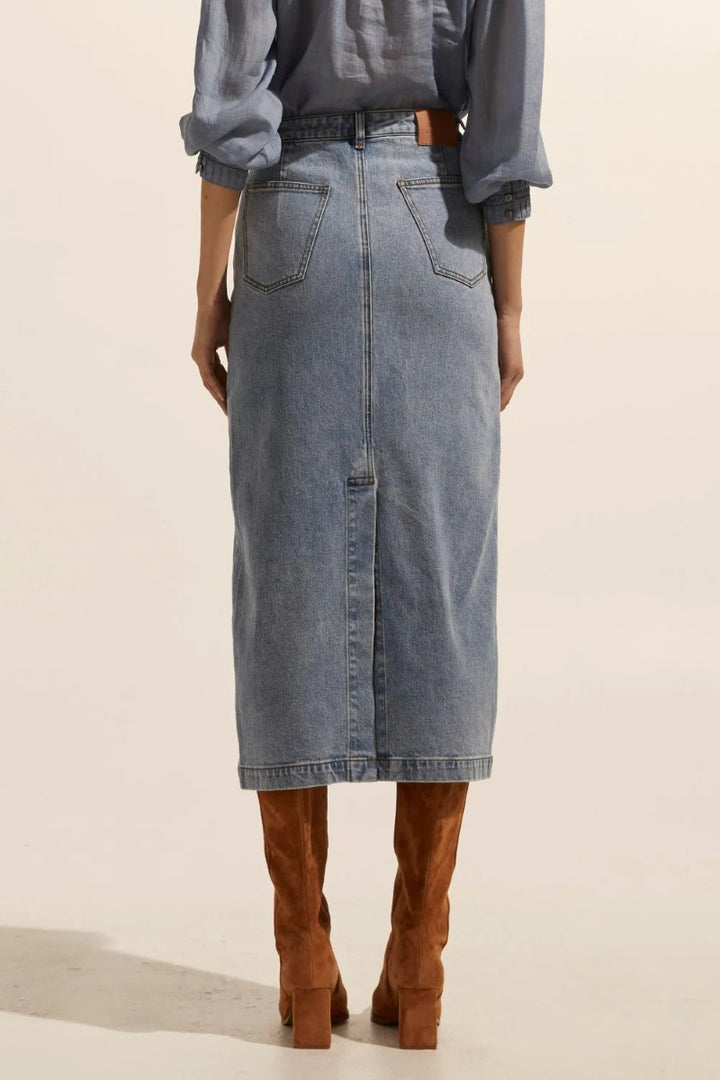 Zoe Kratzmann Accord Skirt | Washed Denim