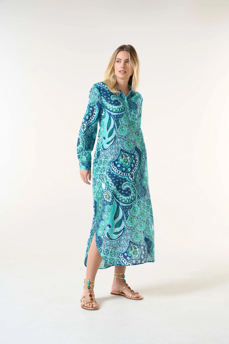 chinese dress ladies Long Gilli Copacabana Blue Maxi Dress