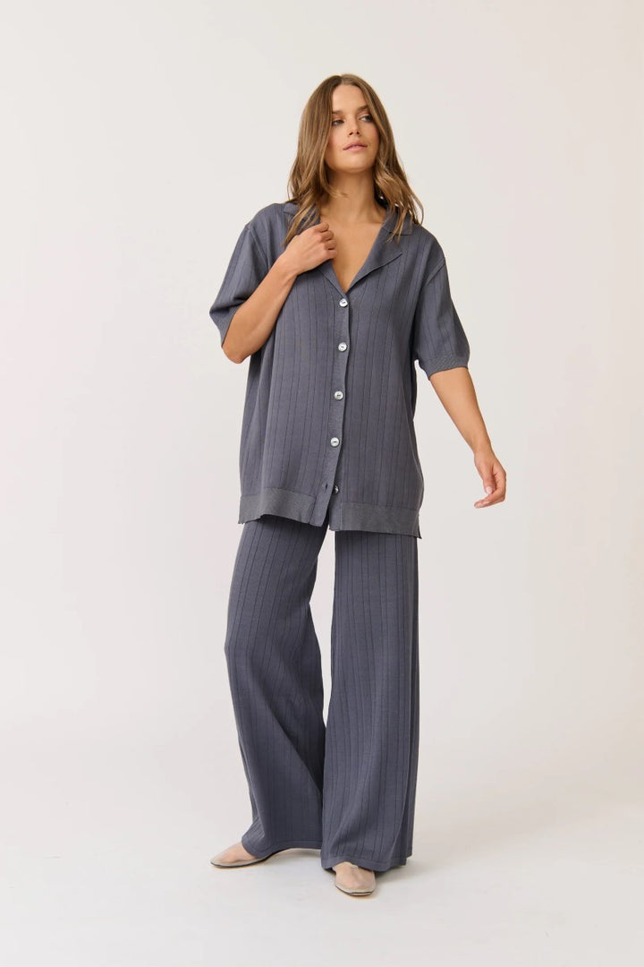 Lara Knit Top | Slate