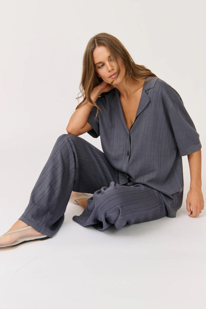 Lara Knit Top | Slate