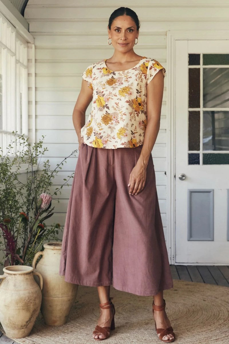 Ivy Vibe Remi Top in Cassia print