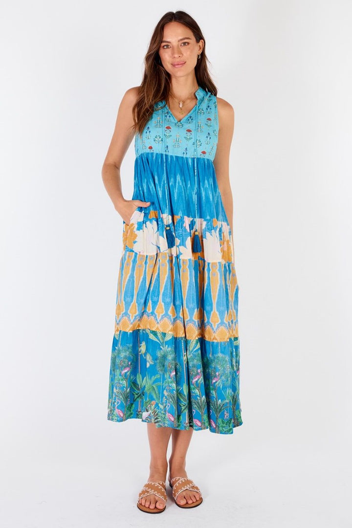 Rubyyaya Jadore Patch Maxi Dress | Blue