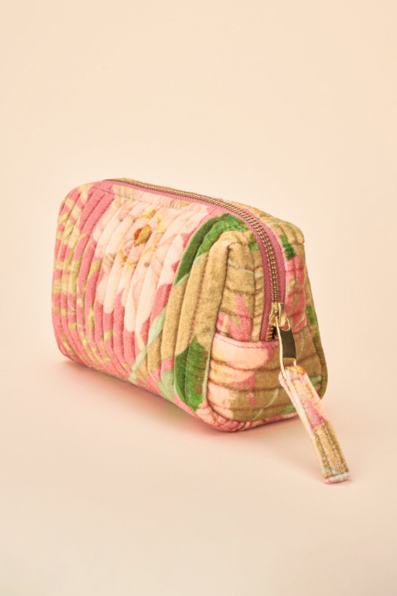 Powder Small Quilted Vanity Bag | Delicate Tropical Candy