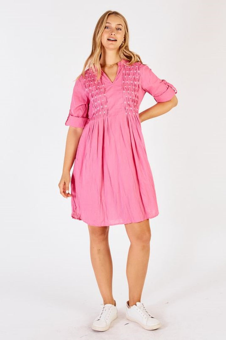Lulalife Zoe Tuck Dress | Candy