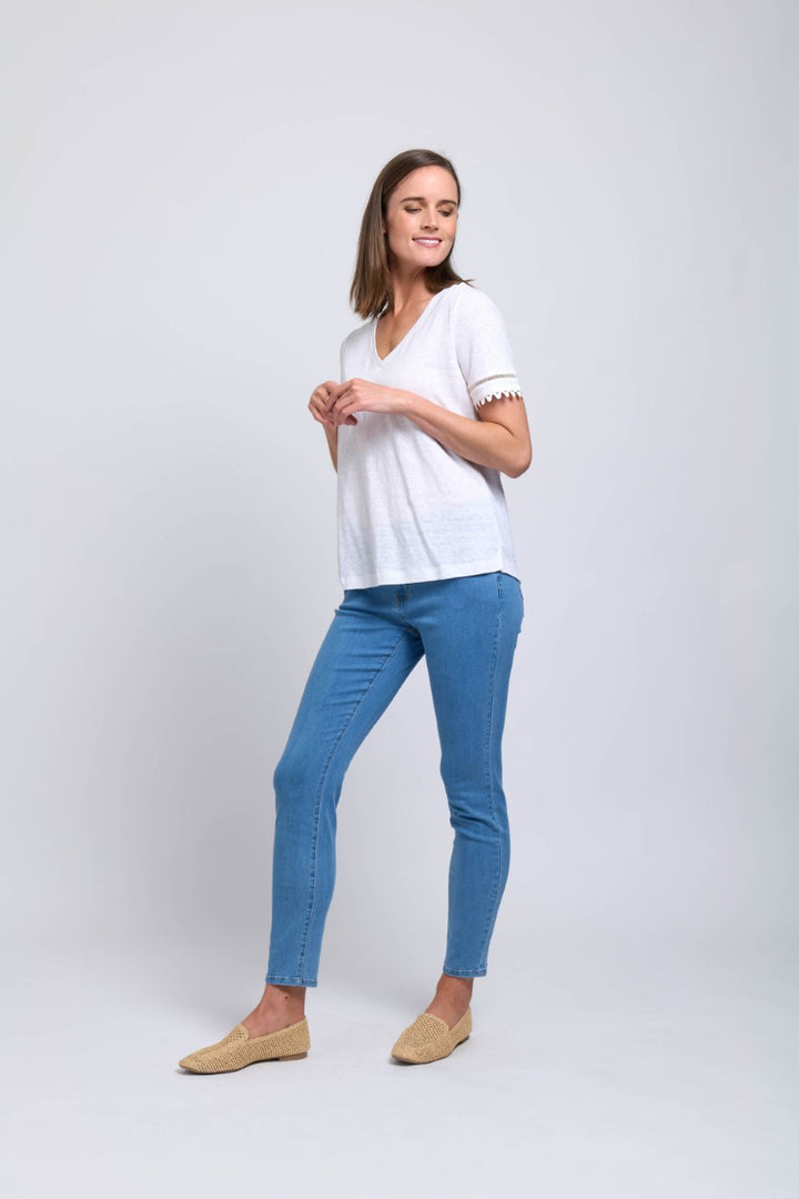 Foil All The Trimmings Top | White