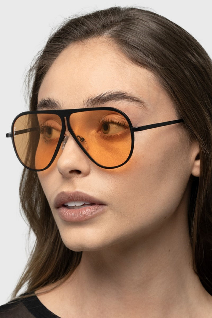 ava sml sunglasses - black/orange