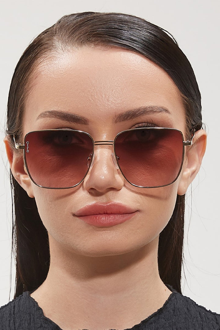 rita sunglasses - gold/pink