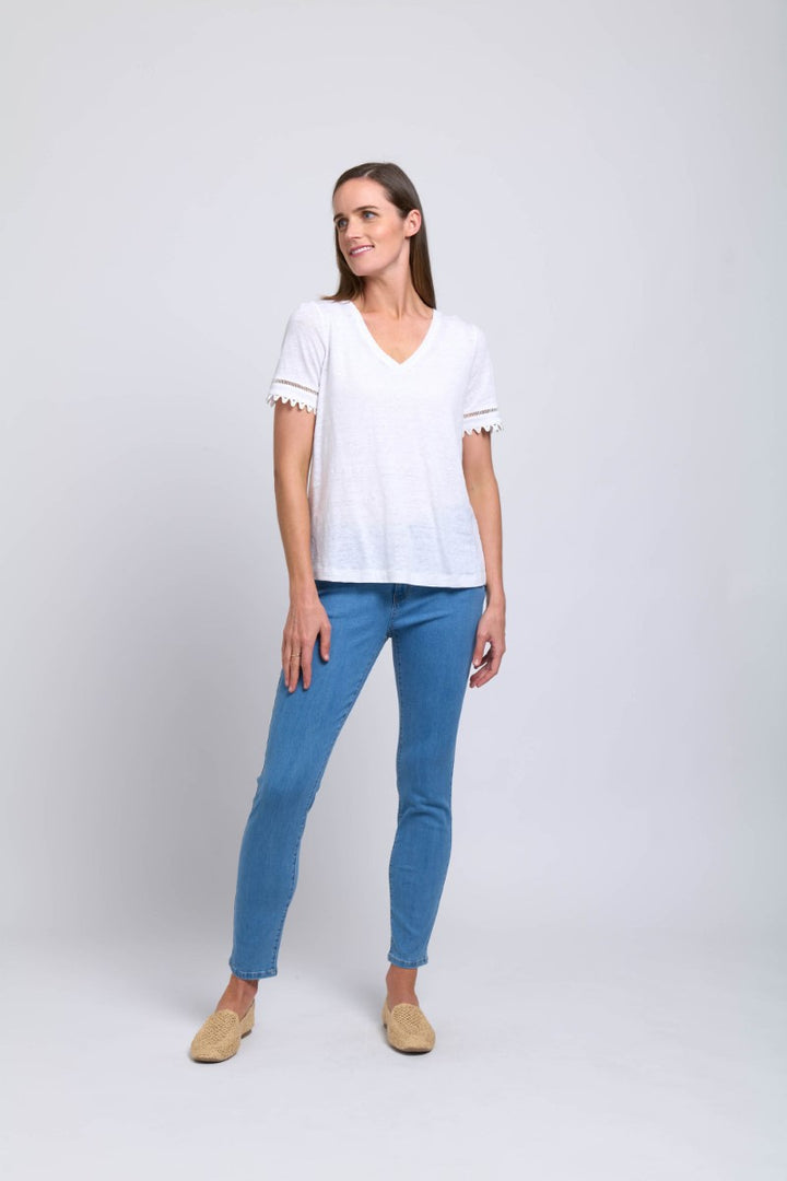 Foil All The Trimmings Top | White