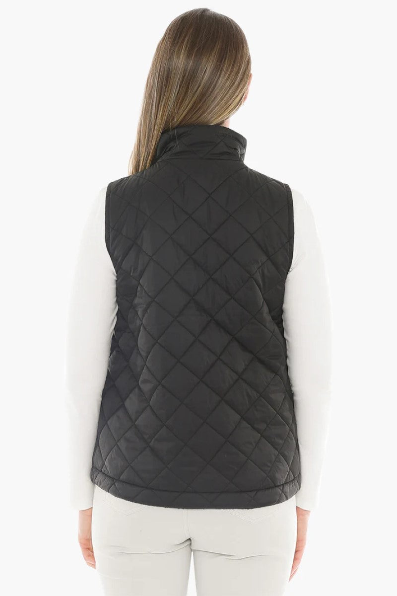 Reversible Quilted Vest | Black