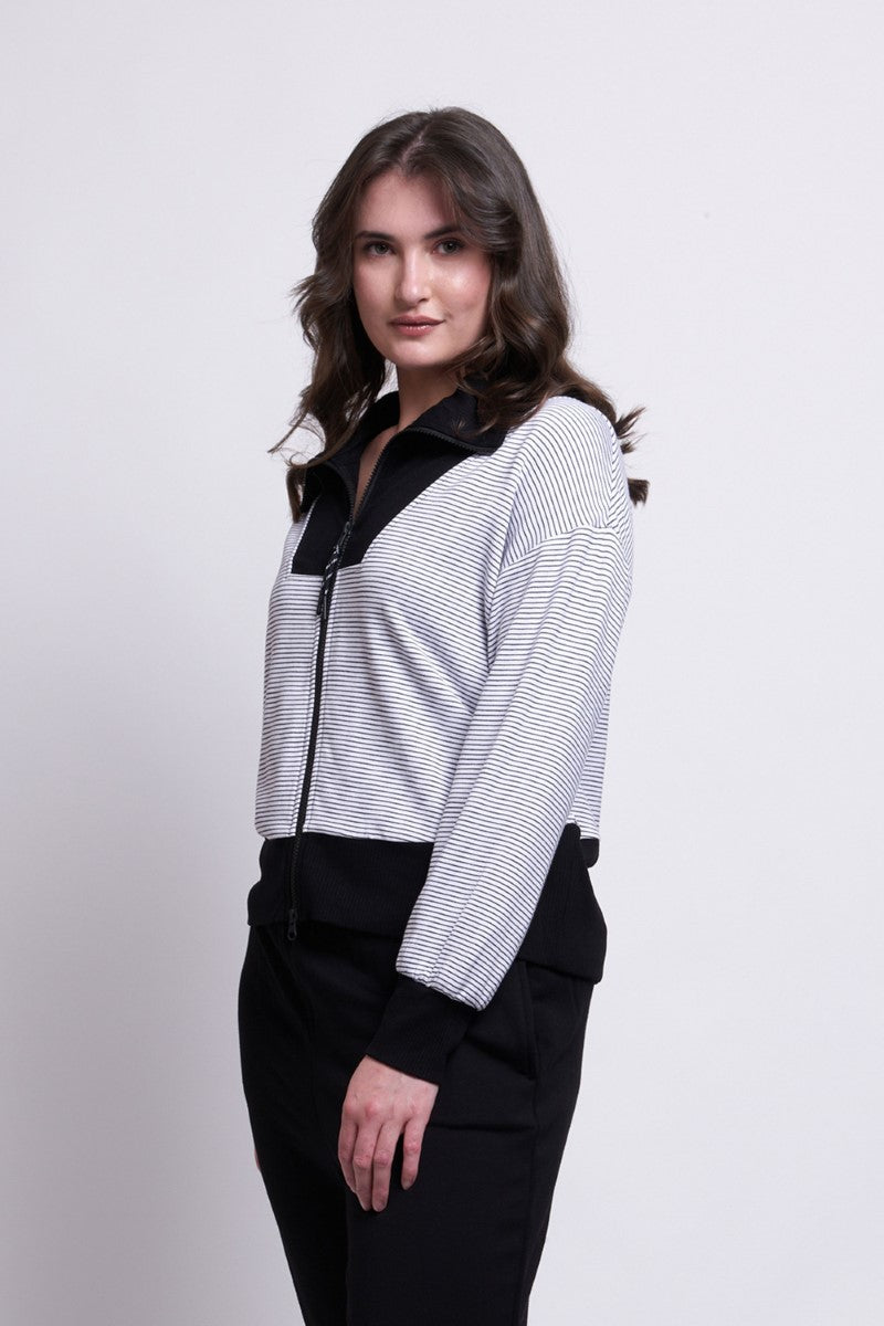 Zip Sweater | Stripe