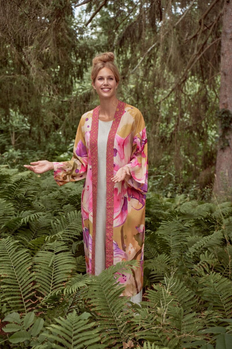 kimono orchid - mustard kimono Powder