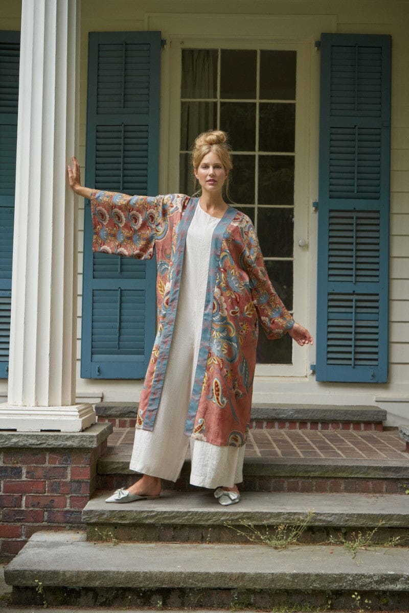 kimono paisley - coral kimono Powder