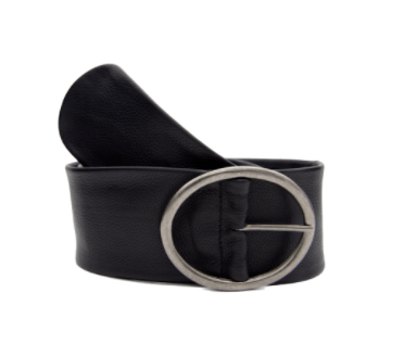 peyton belt 70mm - black belt loop leather