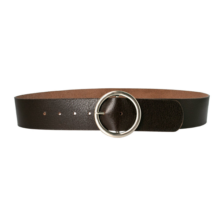 trentham leather belt - chocolate belt loop leather