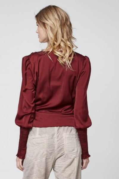 Nu Denmark Rebecca Wrap Shirt | Wine
