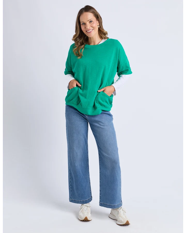 Elm Mazie Sweat | Turquoise