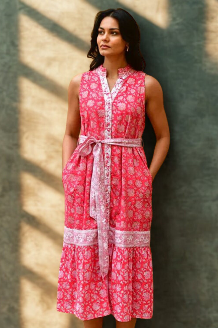 Azure & Indigo Camellia Sundress | Cherry