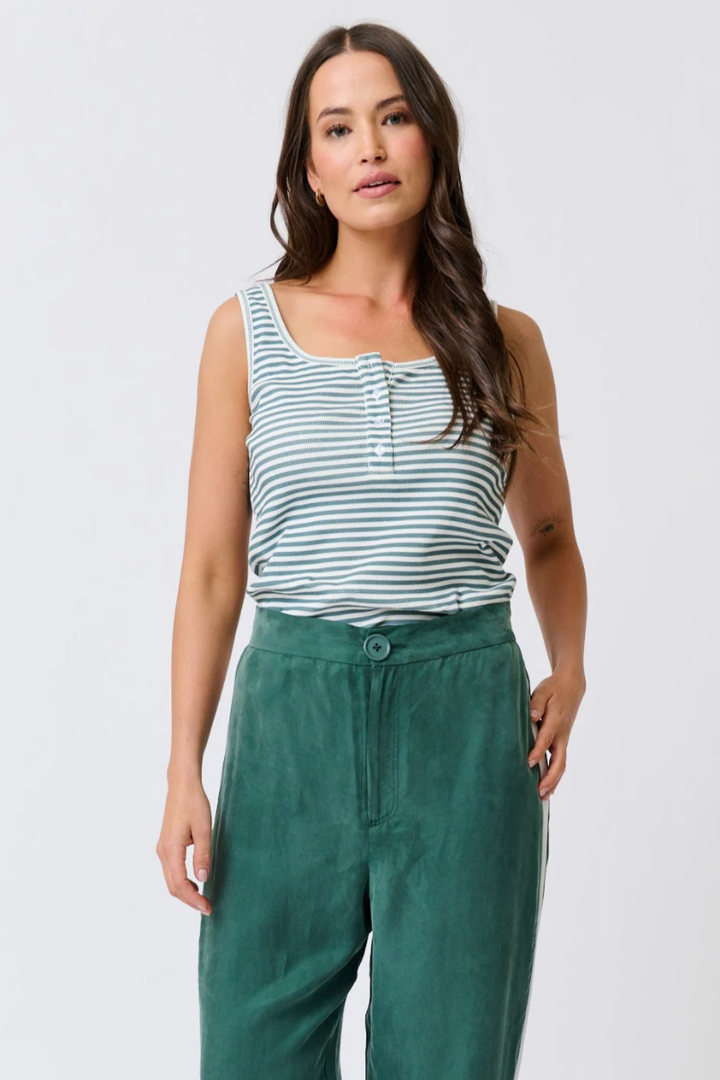 Cartel & Willow Calista Tank | Jade Stripe