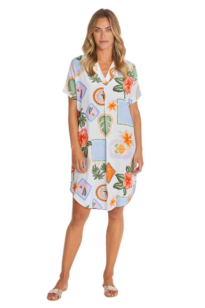 Pingpong Tahiti Shift Dress | Multicolour