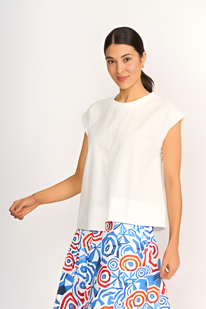 Foil Rib Top | White