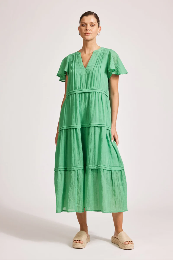 Eb & Ive Orsula Tiered Maxi Dress | Jade