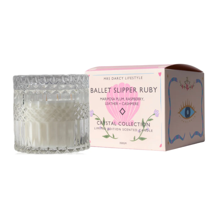 Mrs Darcy Candle Large  | Ballet Slipper Ruby