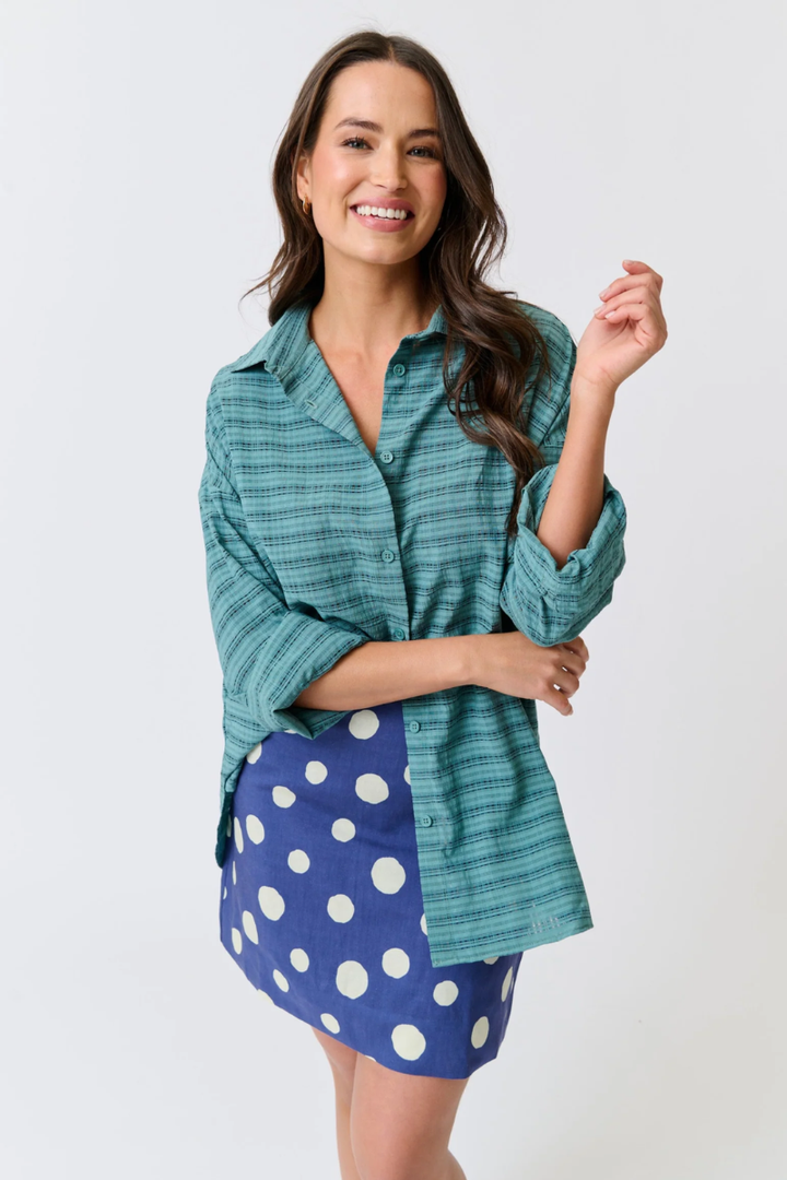 Cartel & Willow Maya Shirt | Jade Check