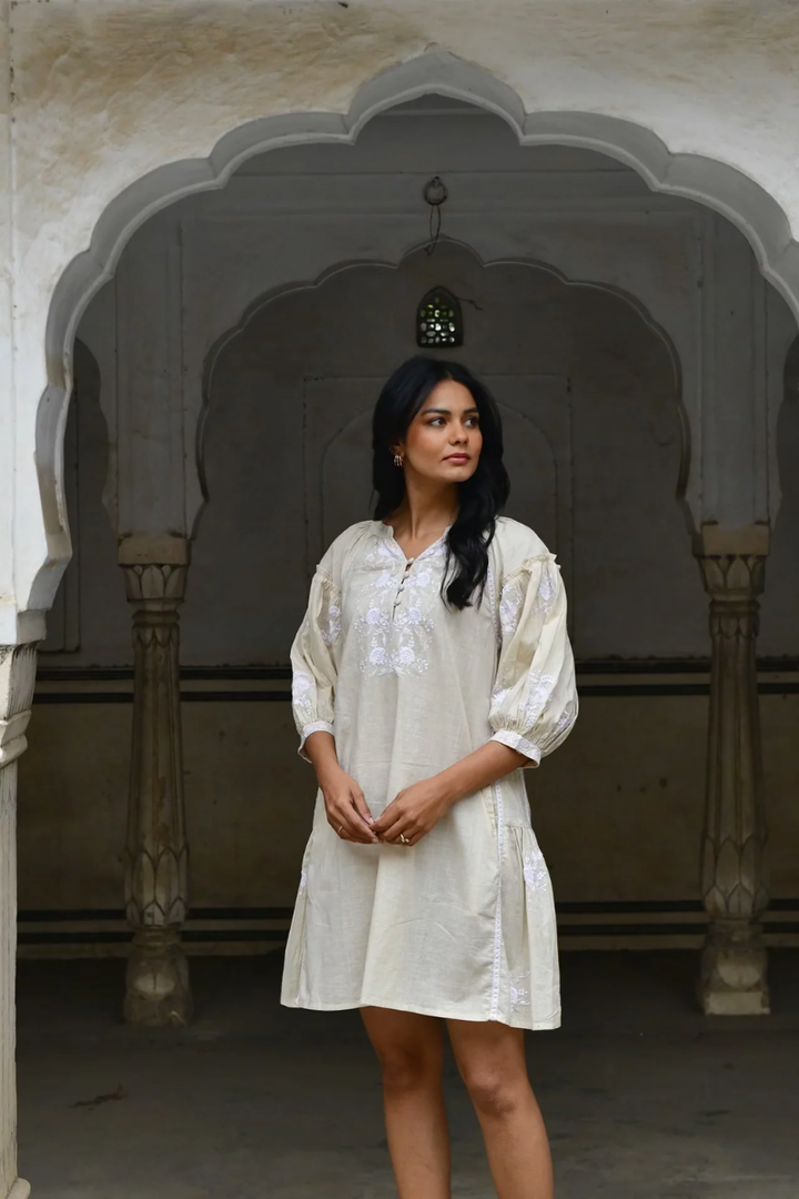 Côte d'Azur Shift Dress | Oat