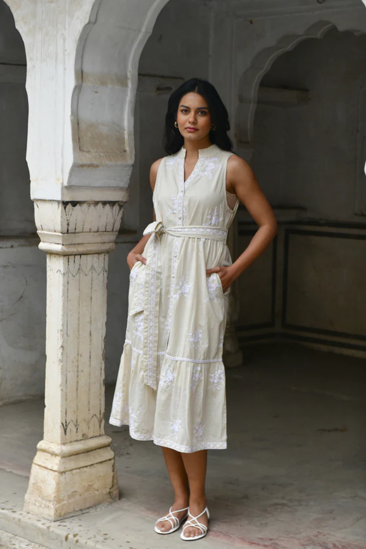 Azure & Indigo Côte d'Azur Sundress | Oat